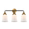 Canton Bath Vanity Light shown in the Black Antique Brass finish with a Matte White shade