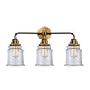 Canton Bath Vanity Light shown in the Black Antique Brass finish with a Clear shade