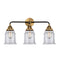 Canton Bath Vanity Light shown in the Black Antique Brass finish with a Clear shade