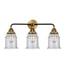 Canton Bath Vanity Light shown in the Black Antique Brass finish with a Seedy shade