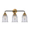 Canton Bath Vanity Light shown in the Black Antique Brass finish with a Seedy shade