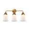 Canton Bath Vanity Light shown in the Brushed Brass finish with a Matte White shade