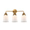 Canton Bath Vanity Light shown in the Brushed Brass finish with a Matte White shade