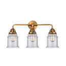 Canton Bath Vanity Light shown in the Brushed Brass finish with a Seedy shade
