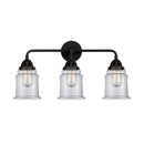 Canton Bath Vanity Light shown in the Matte Black finish with a Clear shade
