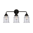 Canton Bath Vanity Light shown in the Matte Black finish with a Seedy shade
