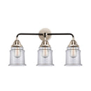 Canton Bath Vanity Light shown in the Black Polished Nickel finish with a Clear shade