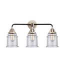 Canton Bath Vanity Light shown in the Black Polished Nickel finish with a Seedy shade