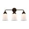 Canton Bath Vanity Light shown in the Oil Rubbed Bronze finish with a Matte White shade