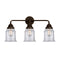 Canton Bath Vanity Light shown in the Oil Rubbed Bronze finish with a Clear shade