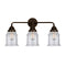 Canton Bath Vanity Light shown in the Oil Rubbed Bronze finish with a Seedy shade
