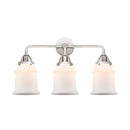 Canton Bath Vanity Light shown in the Polished Chrome finish with a Matte White shade