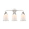 Canton Bath Vanity Light shown in the Polished Chrome finish with a Matte White shade