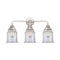 Canton Bath Vanity Light shown in the Polished Chrome finish with a Clear shade