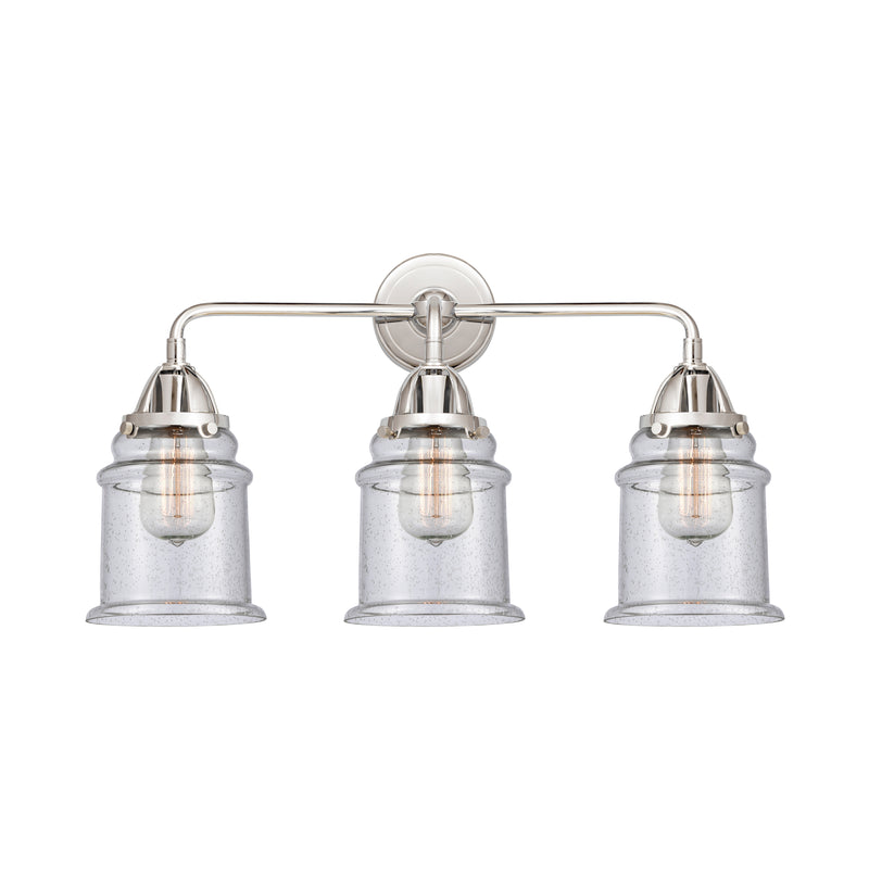 Canton Bath Vanity Light shown in the Polished Chrome finish with a Seedy shade