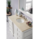 James Martin De Soto 48" Single Vanity Bright White with 3 cm Galala Beige Top 825-V48-BW-3OGLB