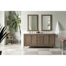 James Martin Chicago 72" Whitewashed Walnut Double Vanity with 3 cm Arctic Fall Solid Surface Top 305-V72-WWW-3AF