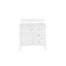 James Martin Palisades 36" Single Vanity Bright White with 3 cm Gray Expo Quartz Top 527-V36-BW-3GEX