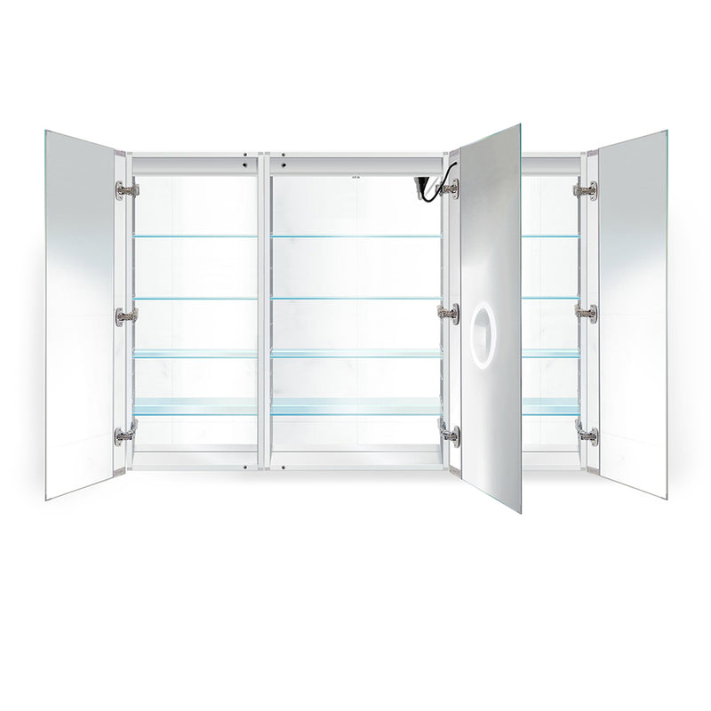 Krugg Svange 60" X 42" LED Medicine Cabinet with Dimmer and Defogger SVANGE6042LRR
