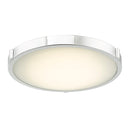 Abra Lighting 20" Low Profile Frosted Glass Flushmount with High Output Dimmable Led 30068FM-CH