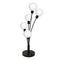 Dainolite 5 Light Incandescent Table Lamp Black W/Wh Glass 306T-BK-WH