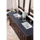 James Martin Brookfield 72" Burnished Mahogany Double Vanity with 3 cm Charcoal Soapstone Quartz Top 147-114-5761-3CSP