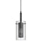 Dainolite 1 Light Incandescent Pendant Matte Black with Clear Glass 30961-CM-MB