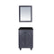 Laviva Odyssey 24" Maple Gray Bathroom Vanity with Matte Black VIVA Stone Solid Surface Countertop 313613-24G-MB
