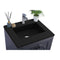 Laviva Odyssey 24" Maple Gray Bathroom Vanity with Matte Black VIVA Stone Solid Surface Countertop 313613-24G-MB