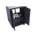 Laviva Odyssey 24" Maple Gray Bathroom Vanity with Matte Black VIVA Stone Solid Surface Countertop 313613-24G-MB