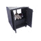 Laviva Odyssey 24" Maple Gray Bathroom Vanity with Matte Black VIVA Stone Solid Surface Countertop 313613-24G-MB