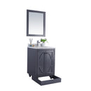 Laviva Odyssey 24" Maple Gray Bathroom Vanity with Matte Black VIVA Stone Solid Surface Countertop 313613-24G-MB