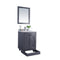 Laviva Odyssey 24" Maple Gray Bathroom Vanity with Matte Black VIVA Stone Solid Surface Countertop 313613-24G-MB