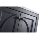 Laviva Odyssey 24" Maple Gray Bathroom Vanity with Matte Black VIVA Stone Solid Surface Countertop 313613-24G-MB