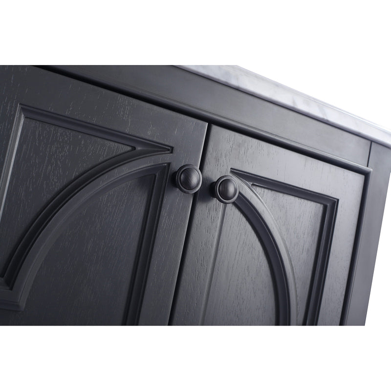 Laviva Odyssey 24" Maple Gray Bathroom Vanity with Matte Black VIVA Stone Solid Surface Countertop 313613-24G-MB