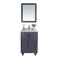 Laviva Odyssey 24" Maple Gray Bathroom Vanity with White Carrara Marble Countertop 313613-24G-WC