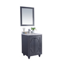 Laviva Odyssey 24" Maple Gray Bathroom Vanity with White Carrara Marble Countertop 313613-24G-WC