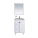 Laviva Odyssey 24" White Bathroom Vanity with White Carrara Marble Countertop 313613-24W-WC