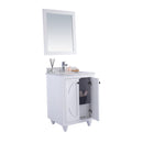 Laviva Odyssey 24" White Bathroom Vanity with White Carrara Marble Countertop 313613-24W-WC
