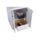 Laviva Odyssey 24" White Bathroom Vanity with White Carrara Marble Countertop 313613-24W-WC