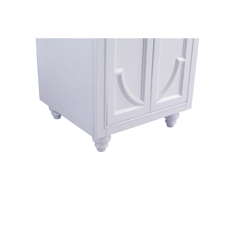 Laviva Odyssey 24" White Bathroom Vanity with White Carrara Marble Countertop 313613-24W-WC