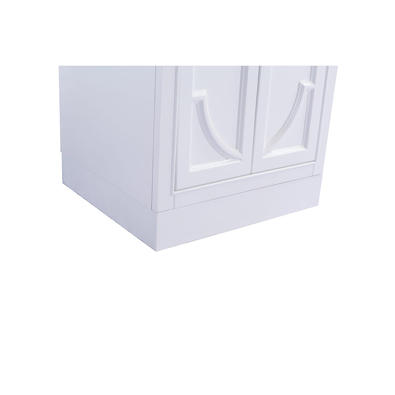Laviva Odyssey 24" White Bathroom Vanity with White Carrara Marble Countertop 313613-24W-WC