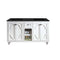 Laviva Odyssey 60" White Double Sink Bathroom Vanity with Matte Black VIVA Stone Solid Surface Countertop 313613-60W-MB