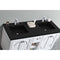 Laviva Odyssey 60" White Double Sink Bathroom Vanity with Matte Black VIVA Stone Solid Surface Countertop 313613-60W-MB