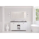Laviva Odyssey 60" White Double Sink Bathroom Vanity with Matte Black VIVA Stone Solid Surface Countertop 313613-60W-MB