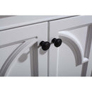 Laviva Odyssey 60" White Double Sink Bathroom Vanity with Matte Black VIVA Stone Solid Surface Countertop 313613-60W-MB