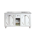 Laviva Odyssey 60" White Double Sink Bathroom Vanity with Matte White VIVA Stone Solid Surface Countertop 313613-60W-MW