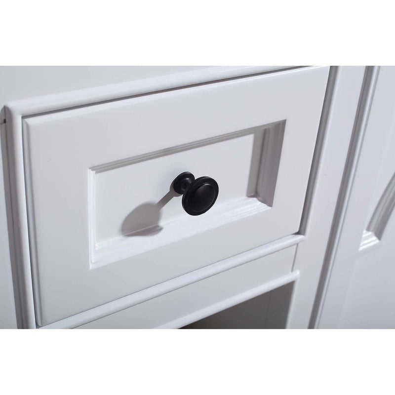 Laviva Odyssey 60" White Double Sink Bathroom Vanity with Matte White VIVA Stone Solid Surface Countertop 313613-60W-MW