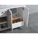 Laviva Odyssey 60" White Double Sink Bathroom Vanity with Matte White VIVA Stone Solid Surface Countertop 313613-60W-MW