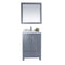 Laviva Wilson 24" Gray Bathroom Vanity with White Carrara Marble Countertop 313ANG-24G-WC